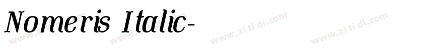 Nomeris Italic字体转换 Nomeris Italic字体转换